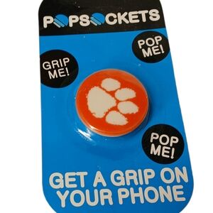 PopSocket Orange and White Phone Grip